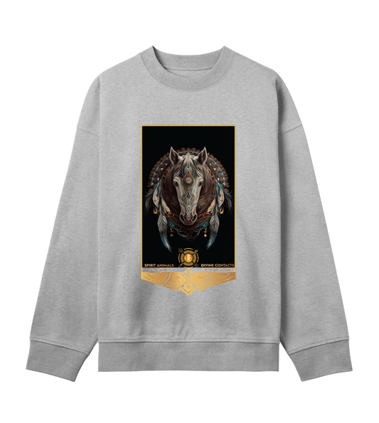 Horse Spirit Animal Mens Boxy Sweatshirt