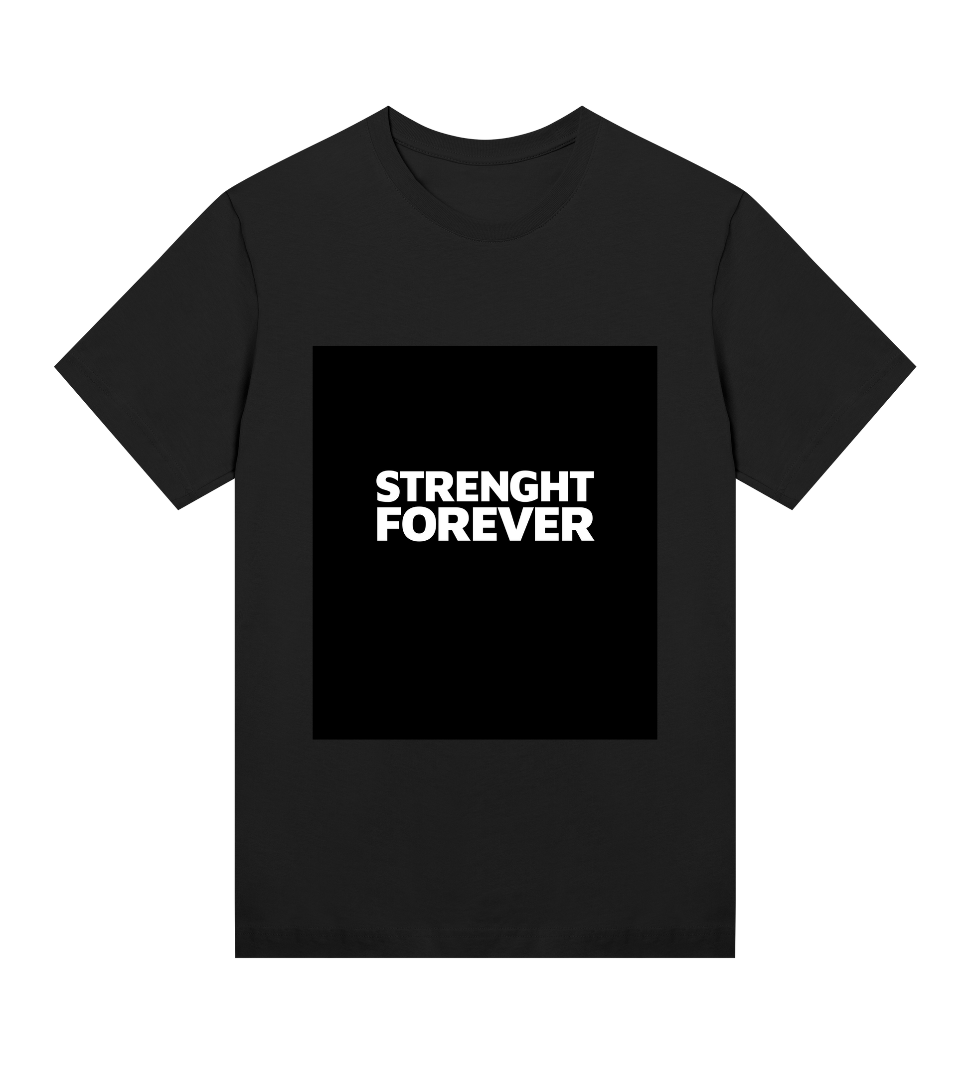 womens.black-strenght-forever-t-shirt