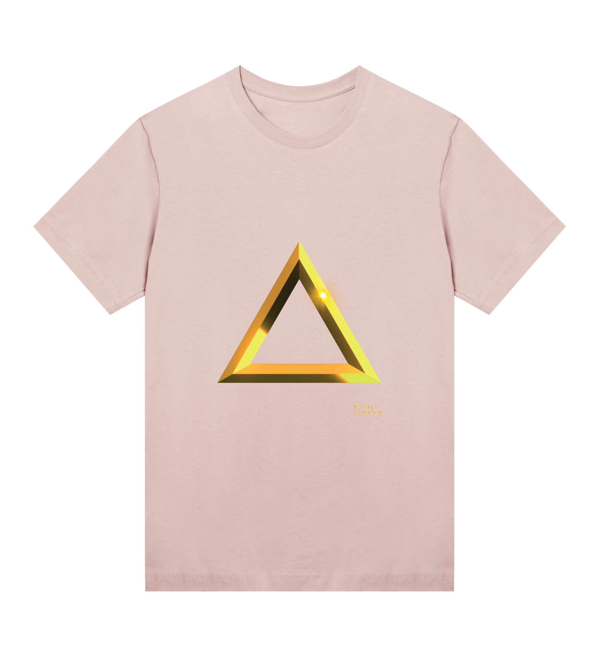 soft-pink-womens-tshirt-golden-triangle-motive-vegan-skyrider