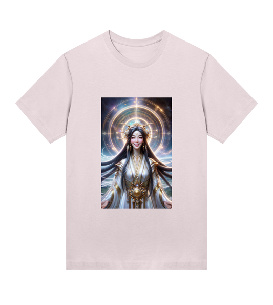 pink-sustainable-womens-t-shirt-kwan-yin-motive