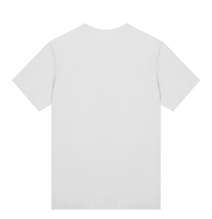 Organic White Women's T-Shirt with Golden OM Symbol