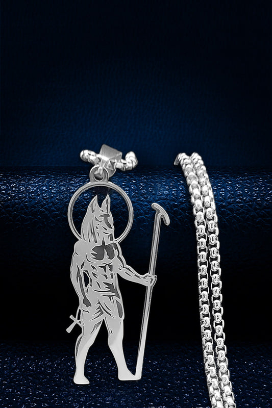 anubis pendant energy jewelry steel protective symbol