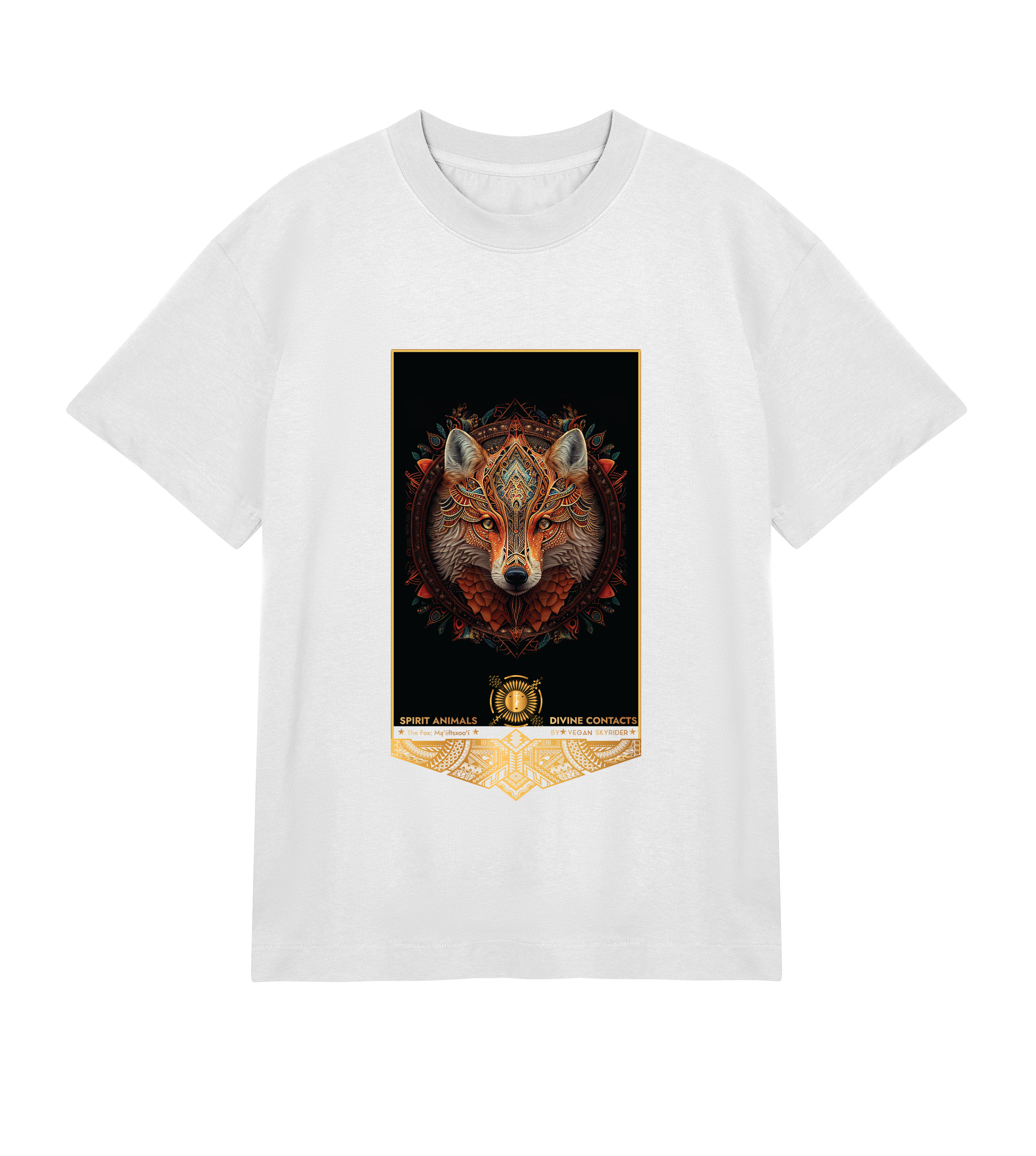 Fox Spirit Animal Mens Boxy T-shirt
